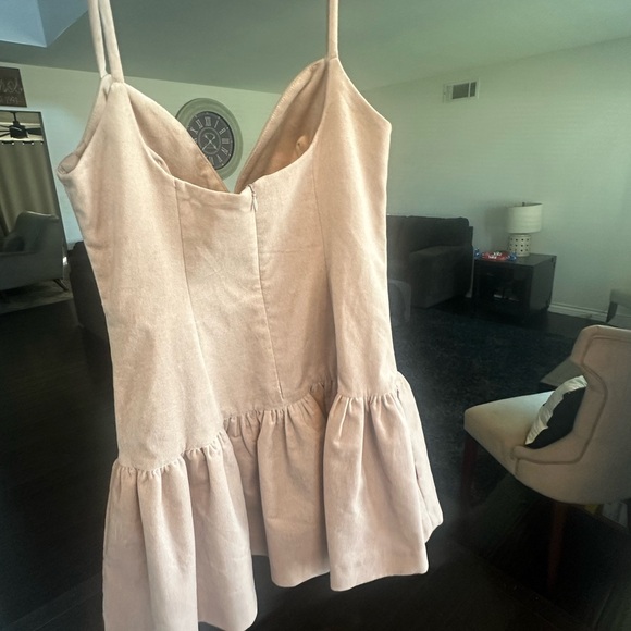 Zara Strapless Sweetheart Mini Dress in Nude Blush - Picture 6 of 7